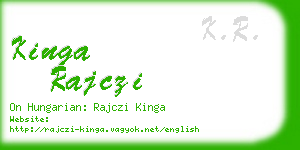 kinga rajczi business card